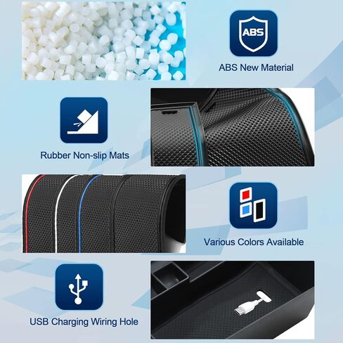 صينية تنظيم وحدة التحكم المركزية R RUIYA لعام 2022+ BMW iX I20 صندوق مسند الذراع منظم صندوق قفازات تخزين ثانوي لأحدث الملحقات الداخلية لسيارات الدفع الرباعي الكهربائية BMW iX مع حامل للعملات المعدنية in Kuwait