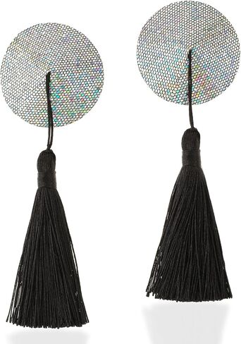 سيبا شرابة فطائر اللحم بتلات الثدي 1 زوج منصات الصدر سلسلة يغطي حمالة صدر لاصقة سيليكون الترتر الملابس الداخلية سباركلي الراين أغطية الجسم الحشو القابلة لإعادة الاستخدام تناسب النساء، الهذيان، حزب (الفضة) in Kuwait