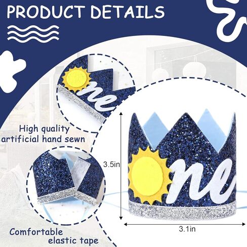 الرحلة الأولى حول عيد ميلاد الشمس - رحلة حول قبعة حفلة الشمس، الرحلة الأولى حول عيد ميلاد الشمس، تاج عيد الميلاد الأول للفضاء، قبعة الصبي الأول/عيد ميلاد واحد، تحطيم الكيك in Kuwait