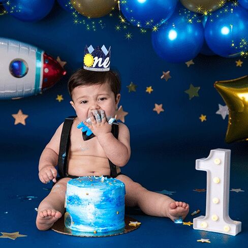 الرحلة الأولى حول عيد ميلاد الشمس - رحلة حول قبعة حفلة الشمس، الرحلة الأولى حول عيد ميلاد الشمس، تاج عيد الميلاد الأول للفضاء، قبعة الصبي الأول/عيد ميلاد واحد، تحطيم الكيك in Kuwait