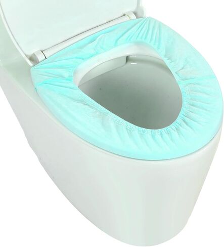 8 Pack Toilet Seat Covers for Travel Disposable Non-Woven Toilet Seat Cushion Portable Double-Layer Toilet Seat Mat for Kids Potty Training and Public Toilet (Individual Package) in Saudi Arabia