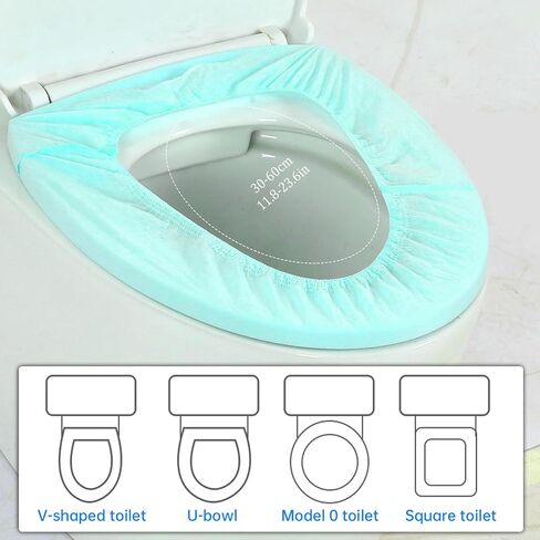 8 Pack Toilet Seat Covers for Travel Disposable Non-Woven Toilet Seat Cushion Portable Double-Layer Toilet Seat Mat for Kids Potty Training and Public Toilet (Individual Package) in Saudi Arabia