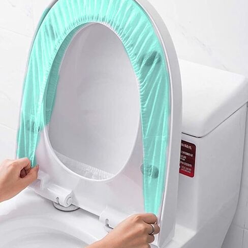 8 Pack Toilet Seat Covers for Travel Disposable Non-Woven Toilet Seat Cushion Portable Double-Layer Toilet Seat Mat for Kids Potty Training and Public Toilet (Individual Package) in Saudi Arabia