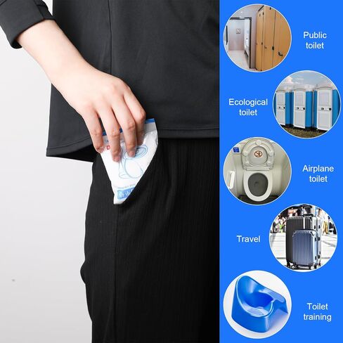 8 Pack Toilet Seat Covers for Travel Disposable Non-Woven Toilet Seat Cushion Portable Double-Layer Toilet Seat Mat for Kids Potty Training and Public Toilet (Individual Package) in Saudi Arabia