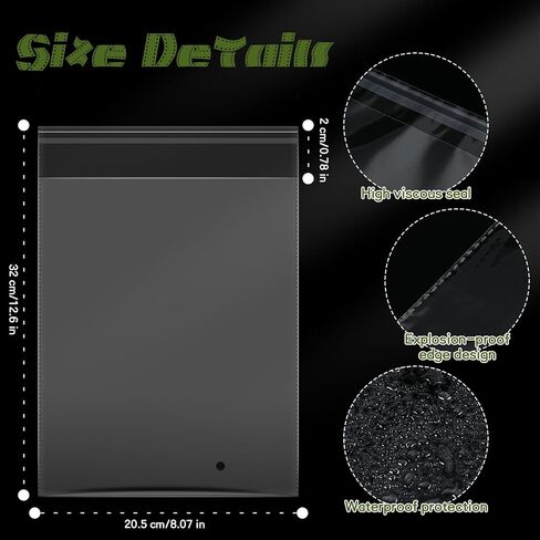200 Count Comic Book Bag Bulk, Magazine Transparent Comic Sleeves Size 12.6 x 8.07 Inch Protector Bags Resealable Current Comic Book for Regular Comics Storage Protective Supplies in Saudi Arabia