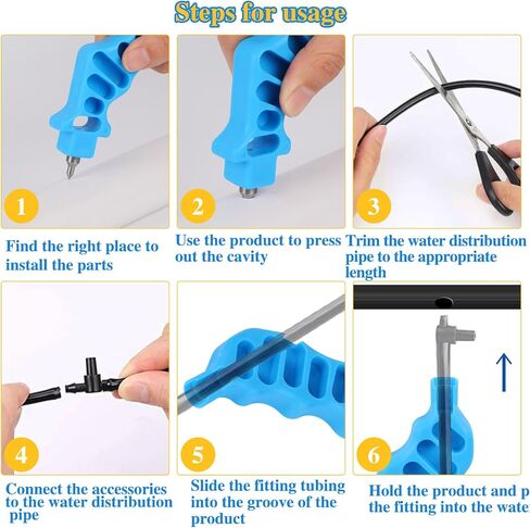 2-in-1 Drip Irrigation Tubing Hole Punch & Fitting Insertion Tool Kit Outdoor Drip Irrigation Tube Punch Drip Tube Hole Punch Tool Hand Punch for 1/4" Inch PE Tubing Sprinkler Systems in Saudi Arabia