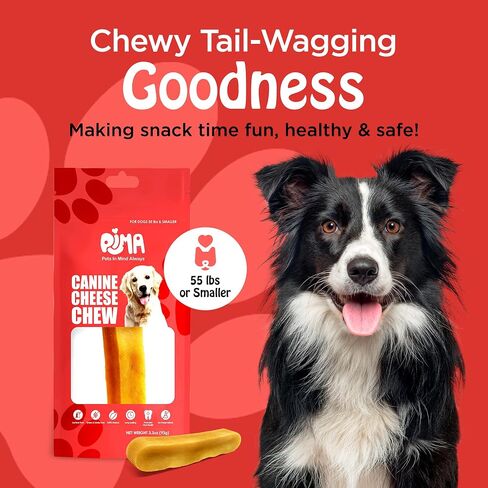 PIMA - Canine Cheese Chews, Natural Yak Chews for Dogs 55 lbs or Smaller, Lactose-Free Yak Cheese Chews, Himalayan Yak Cheese Dog Chew with Protein and Vitamin E, D and A, Large, 48-oz Bag in Saudi Arabia