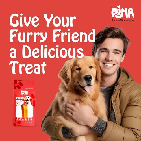 PIMA - Canine Cheese Chews, Natural Yak Chews for Dogs 55 lbs or Smaller, Lactose-Free Yak Cheese Chews, Himalayan Yak Cheese Dog Chew with Protein and Vitamin E, D and A, Large, 48-oz Bag in Saudi Arabia