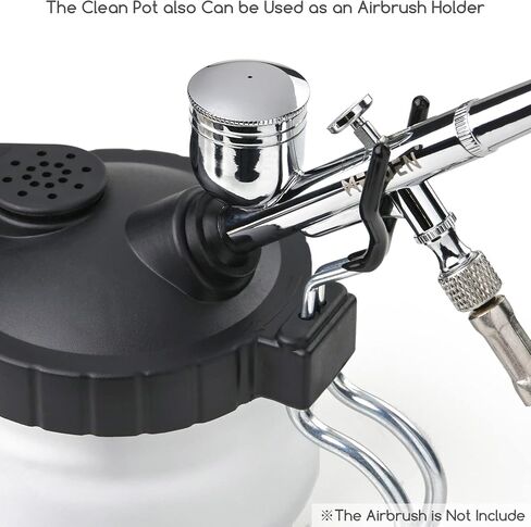 MEEDEN Airbrush Cleaning Kit, Heavy Glass Cleaning Pot with Air Filter Mat and Airbrush Holder, 5 Cleaning Brushes, 5 Cleaning Needles, 1 Nozzle Cleaning Needle in Saudi Arabia