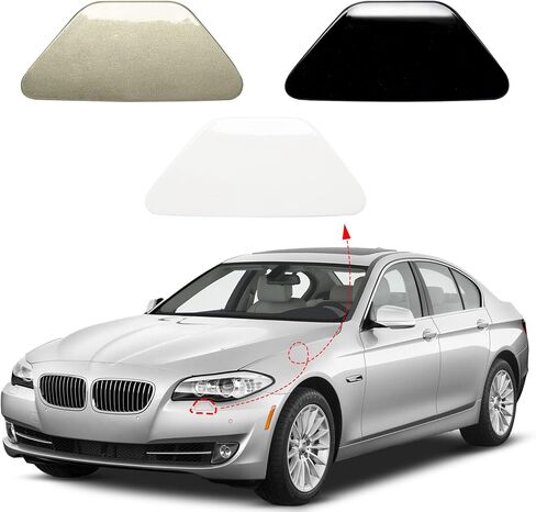 غطاء فوهة غسالة المصباح الأمامي للمصد الأمامي مناسب لسيارات BMW 5 Series F10 F18 2011 2012 2013 51117246869 51117246870 (أسود، جانب الركاب الأيمن) in Kuwait