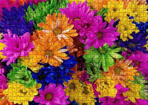 BUHAH Colorful Jigsaw Puzzles Sunflower Puzzle 1000 Pieces for Adults Flower Puzzles Art Floral Collage Puzzles for Creative Gift Home Decor in Saudi Arabia