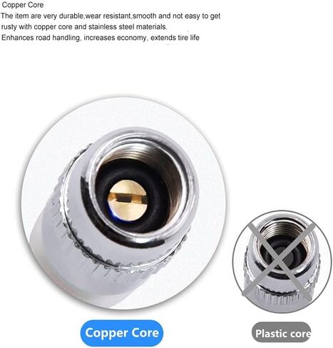 WNCGC 8Pcs 2.4Bar 35PSI Car Tire Pressure Monitor Valve Stem Caps Sensor Indicator 3 Color Eye Alert, GL-0851 in Kuwait