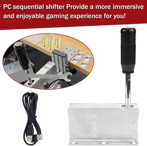 Endxedo USB متسلسل لجهاز الكمبيوتر الشخصي Windows PC Gearshfiter لـ Logitech G25 G27 G29 G920 TH8A Sim عجلة سباق مناسبة للأوساخ WRC Assetto Corsa LFS ETS Forza Horizon 4 PC win10 win7 XP in Kuwait