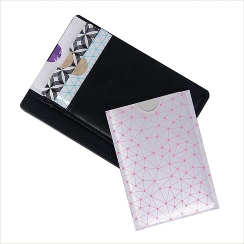 مجموعة من 8 أكمام لبطاقات الائتمان | 8 أكمام حجب RFID | حامل حماية آمن لحماية سرقة الهوية للرجال والنساء، تصميم ذكي نحيف يناسب المحفظة/المحفظة (مختلط أ) in Kuwait
