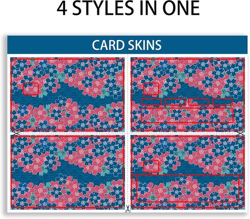 Cherry Card Stickers Skin No Bubble Slim Waterproof Anti-Wrinkling Removable Vinyl Debit Cover Credit Card Decals in Saudi Arabia