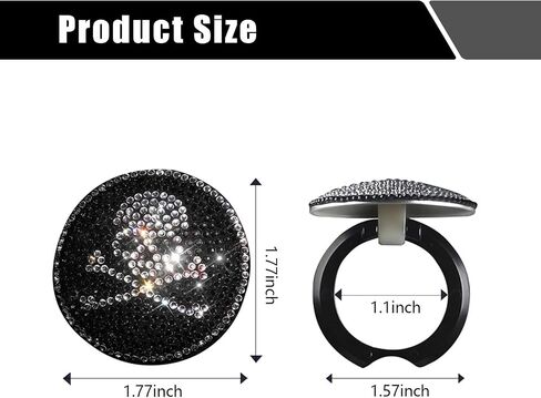 1 PC Skull Car Engine Start Stop Button Cover, Crystal Rhinestone Push Start Button Cover, Anti-Scratch Car Engine Decoration Protective Sticker, Universal for Most Cars, Trucks (Multicolored) in Saudi Arabia