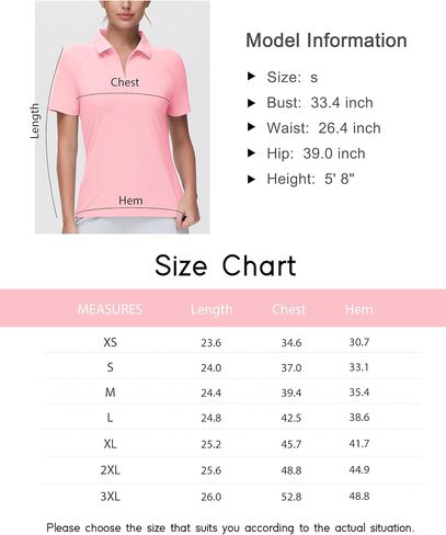 THE GYM PEOPLE Women's Slim Fit Polo Shirts Zip Up Lightweight Quick Dry Collared Golf Workout Tee Tops in Saudi Arabia
