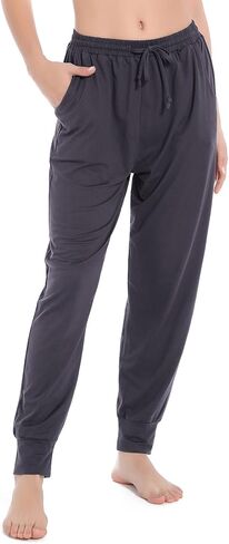 سراويل الركض النسائية مع جيوب، سراويل رياضية للتمرين، سراويل جري عالية الخصر، سراويل رياضية للسيدات، رمادي أزرق S in Kuwait