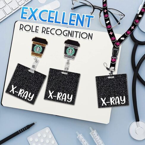 Plifal X-RAY شارة حامل بطاقة الأصدقاء ممرضة التمريض الملحقات بريق أسود أفقي معرف اسم تحديد العلامات ممرضة هدايا العمل in Saudi Arabia