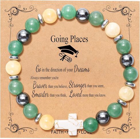 Cross Bracelet for Women Christian Gifts Colorful Imperial Stone Catholic Religious Jewelry Mothers Day Birthday Christmas Gifts for Women Mother Daughter Sister Girlfriend Grandma Wife in Saudi Arabia