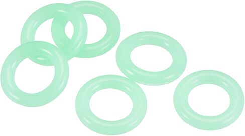 MECCANIXITY Tent Stakes Silicone O-Rings Glow in The Dark 15mm OD 3mm Width, Fluorescent Camping Tents Nail Accessory, Green Pack of 100 in Saudi Arabia