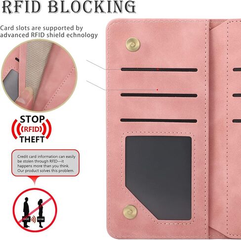 RANYOK Wallet Case Compatible with iPhone SE 2022 5G, iPhone 7/8/SE 2020 (4.7 inch), RFID Blocking PU Leather Flip Folio with Wrist Strap [Kickstand] Protective Case for iPhone 7/8/SE 2/SE 3 -Blue in Kuwait