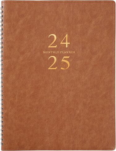 2024-2025 Monthly Planner - 12 Monthly Calendar from Jul.2024 - Jun.2025, 8.86'' x 11.4'', 15 Notes Pages, Leather Soft Cover, Perfect Organizer in Kuwait