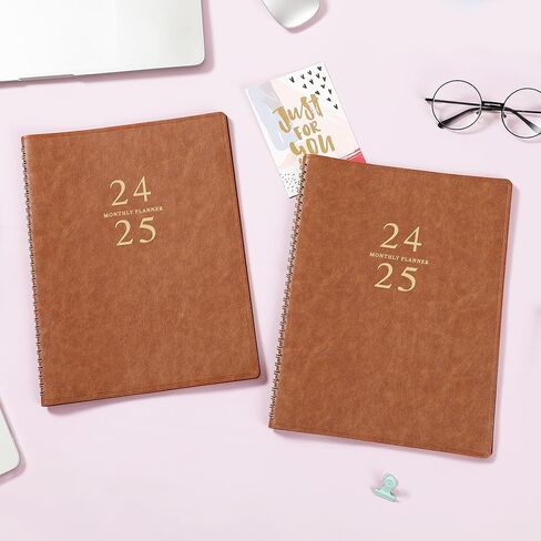 2024-2025 Monthly Planner - 12 Monthly Calendar from Jul.2024 - Jun.2025, 8.86'' x 11.4'', 15 Notes Pages, Leather Soft Cover, Perfect Organizer in Kuwait