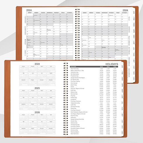 2024-2025 Monthly Planner - 12 Monthly Calendar from Jul.2024 - Jun.2025, 8.86'' x 11.4'', 15 Notes Pages, Leather Soft Cover, Perfect Organizer in Kuwait