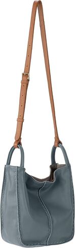 The Sak Los Feliz Crossbody in Leather, Adjustable Crossbody Strap, Dusty Blue in Saudi Arabia