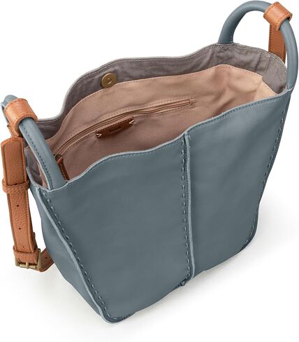 The Sak Los Feliz Crossbody in Leather, Adjustable Crossbody Strap, Dusty Blue in Saudi Arabia