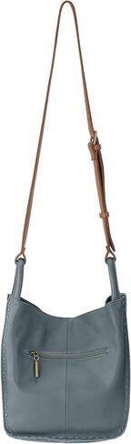 The Sak Los Feliz Crossbody in Leather, Adjustable Crossbody Strap, Dusty Blue in Saudi Arabia