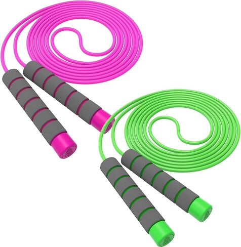 Jump Rope For Kids,Jump Rope Kids,Adjustable Soft Skipping Rope,Toddler Jump Rope With Skin-Friendly Foam Handles For Kids, Boys,Girls,Women, Men,Exercise Activity,Outdoor Fitness in Saudi Arabia