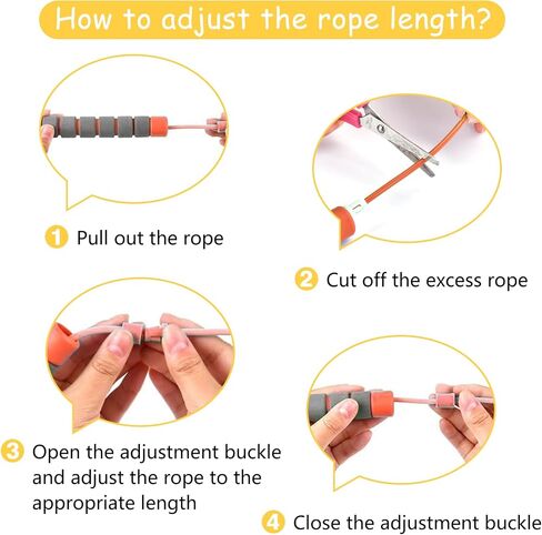 Jump Rope For Kids,Jump Rope Kids,Adjustable Soft Skipping Rope,Toddler Jump Rope With Skin-Friendly Foam Handles For Kids, Boys,Girls,Women, Men,Exercise Activity,Outdoor Fitness in Saudi Arabia