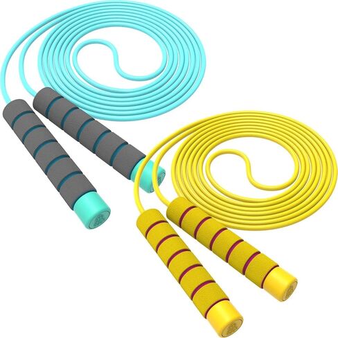 Jump Rope For Kids,Jump Rope Kids,Adjustable Soft Skipping Rope,Toddler Jump Rope With Skin-Friendly Foam Handles For Kids, Boys,Girls,Women, Men,Exercise Activity,Outdoor Fitness in Saudi Arabia