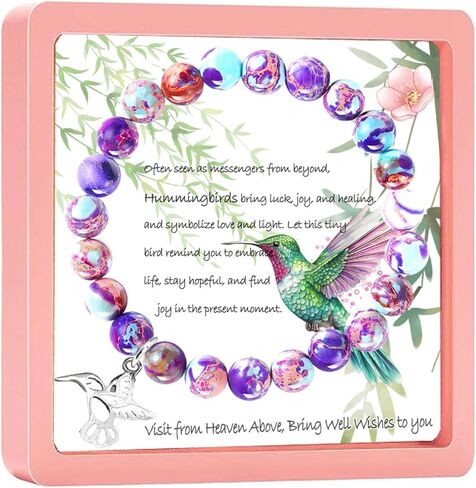 Hummingbird Bracelet for Women Hummingbird Lover Gifts Hummingbird Charm Jewelry Hummingbird Inspirational Gifts for Mom Daughter Sister Niece Granddaughter Best Friend Women Girls Birthday Gift in Kuwait