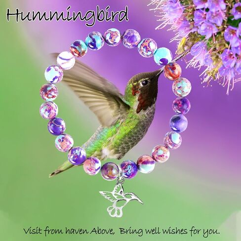 Hummingbird Bracelet for Women Hummingbird Lover Gifts Hummingbird Charm Jewelry Hummingbird Inspirational Gifts for Mom Daughter Sister Niece Granddaughter Best Friend Women Girls Birthday Gift in Kuwait