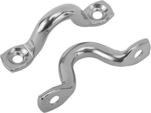 NovelBee 20Pack Bimini Boat Top Pad Eye with Screw,316 Stainless Steel Eye Straps,Deck Loops Tie Down Anchor Point for Kayak Canoe Rigging in Saudi Arabia