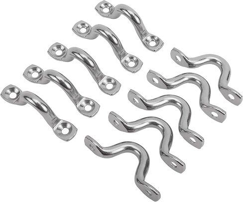 NovelBee 20Pack Bimini Boat Top Pad Eye with Screw,316 Stainless Steel Eye Straps,Deck Loops Tie Down Anchor Point for Kayak Canoe Rigging in Saudi Arabia