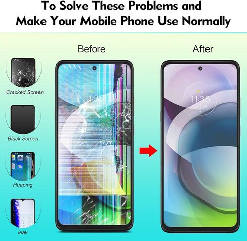 شاشة LCD لهاتف Motorola Moto One 5G Ace XT2113 مجموعة بديلة للشاشة تعمل باللمس مع أدوات إصلاح - ليست لهاتف Moto One 5G، أسود in Kuwait