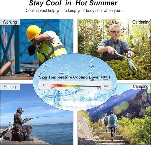HNH Cooling Vest For Men and Women- Air Conditioning Fans, Heat Reducing Clothing, Unique Design Provides UV Protection in Saudi Arabia