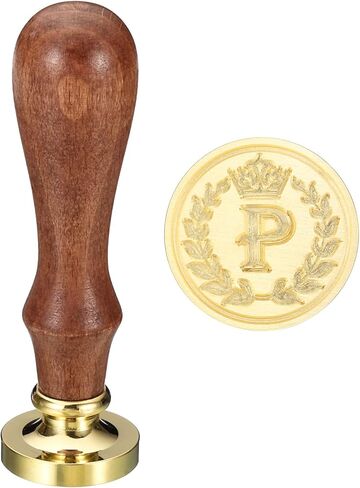 patikil الأبجدية k ختم الشمع ختم، الرسالة الأولية ختم الشمع ختم الكلاسيكية الرجعية القابلة للإزالة النحاس رئيس مقبض خشبي لبطاقات دعوة المغلف، نمط 4 in Saudi Arabia