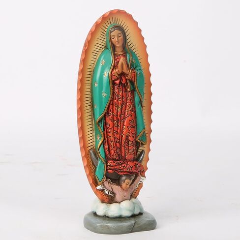 BC Catholic Our Lady of Guadalupe Figure, Carry Along, Religious Gift, 4.7 inch H, Handmade by Buildclassic in Saudi Arabia
