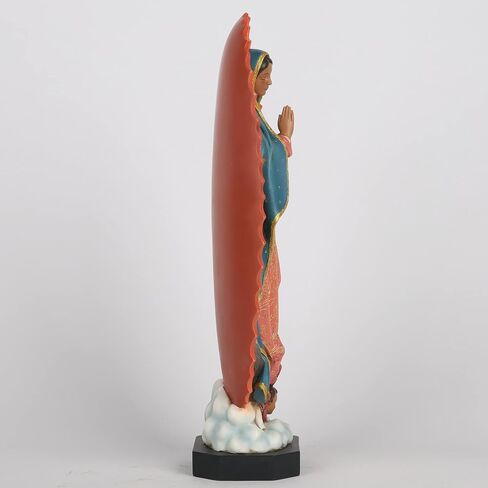 BC Catholic Our Lady of Guadalupe Figure, Carry Along, Religious Gift, 4.7 inch H, Handmade by Buildclassic in Saudi Arabia