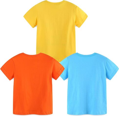 Toddler Girls Short Sleeve Cotton Graphic T-Shirt Tops Casual Clothes 3 Pack Size 2-7Y in Saudi Arabia