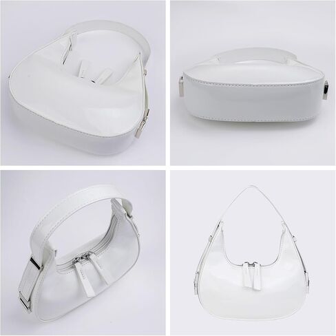 Crescent Shoulder Bag for Women -Trendy Y2K Small Shoulder bag Top Handle -PU Leather Hobo Handbags Underarm Bag in Saudi Arabia