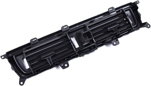 Dashboard Front Center AC Air Vent Grille Outlet Cover, Middle Air Conditioning Panel Trim Replacement, for BMW 5 Series F10 F11 F18 520i 523i 525i 528i 535i (Plain Black) in Kuwait
