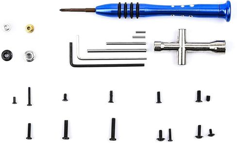 RC Car Screws Kit, WLtoys 144001 124018 124019 RC Car Upgrade Parts M2 M2.5 M3 Screw Fastener Kit Cross Sleeve Allen Wrench Swing Arm Pin Screws(Black) in Saudi Arabia