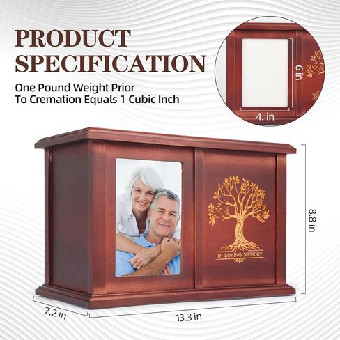 X-Large Urns for Human Ashes Adult Male Female, Up to 500 Cubic Inches Urns for 2 People, Extreme Large Urns for Ashes Mom Dad (Extra Large Red) in Saudi Arabia