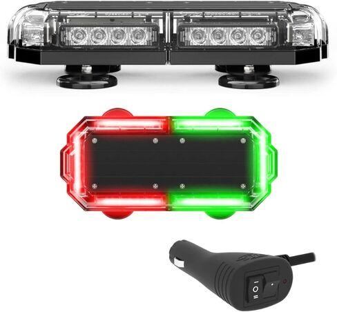 مصابيح SpeedTech Mini 14 72 واط LED ستروب للشاحنات والسيارات والمحاريث ومركبات الطوارئ مع حامل سقف مغناطيسي - كهرماني/كهرمان (أصفر/أصفر) in Kuwait